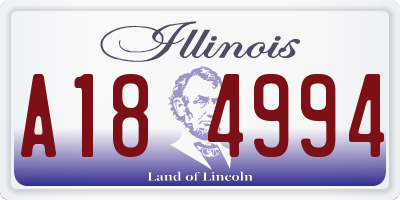 IL license plate A184994