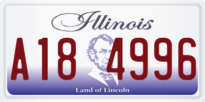 IL license plate A184996