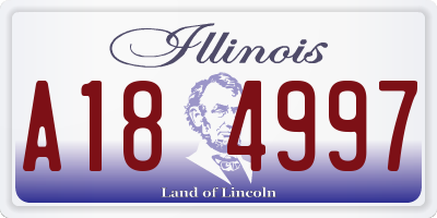 IL license plate A184997