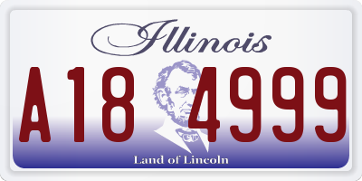 IL license plate A184999