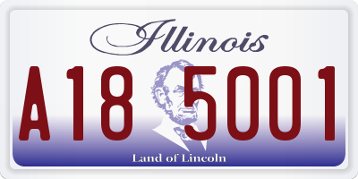 IL license plate A185001