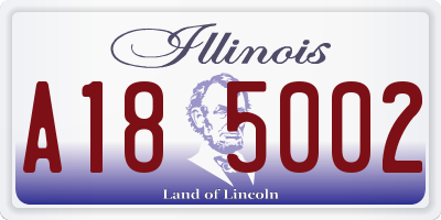 IL license plate A185002