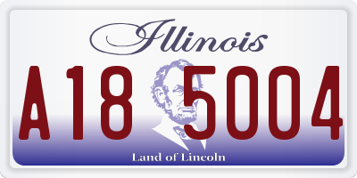 IL license plate A185004