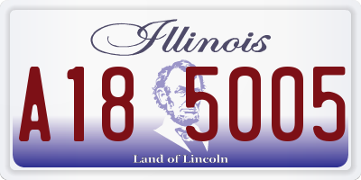 IL license plate A185005