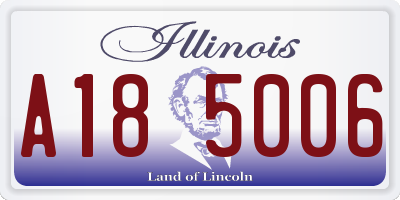 IL license plate A185006
