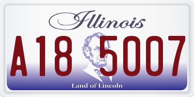 IL license plate A185007