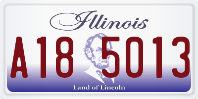 IL license plate A185013