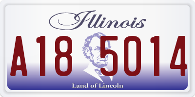 IL license plate A185014