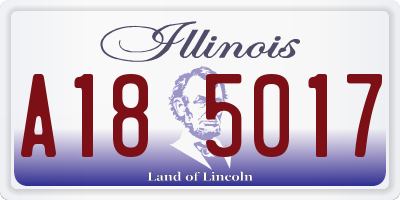 IL license plate A185017