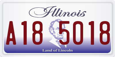 IL license plate A185018