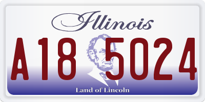 IL license plate A185024