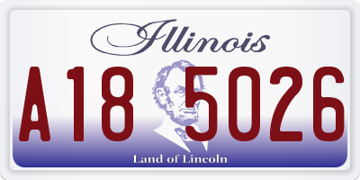IL license plate A185026