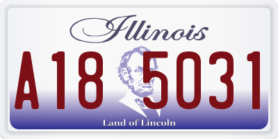 IL license plate A185031