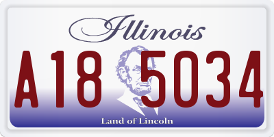 IL license plate A185034