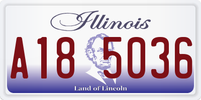 IL license plate A185036