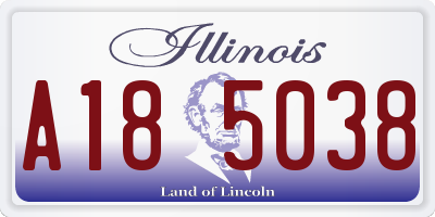 IL license plate A185038