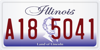 IL license plate A185041