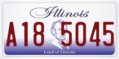 IL license plate A185045