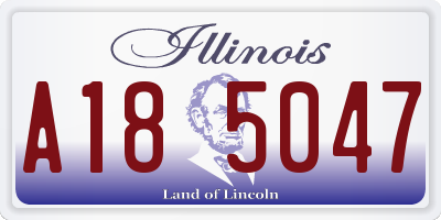 IL license plate A185047