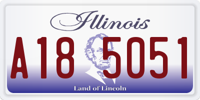 IL license plate A185051