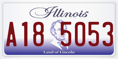 IL license plate A185053