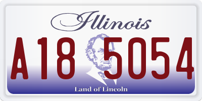 IL license plate A185054