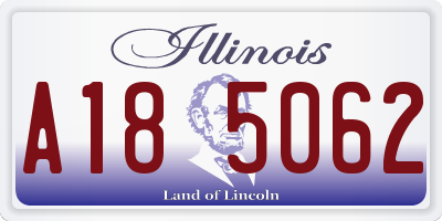 IL license plate A185062