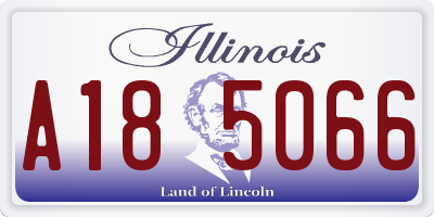 IL license plate A185066