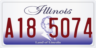 IL license plate A185074