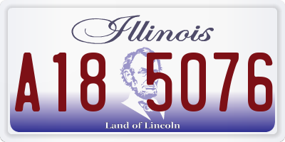 IL license plate A185076