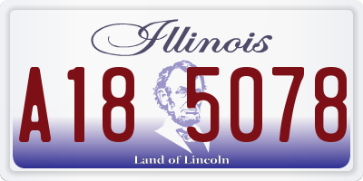 IL license plate A185078