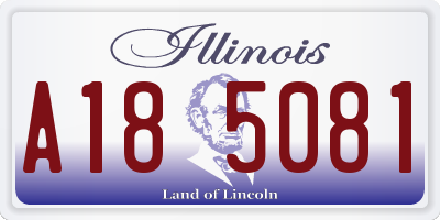 IL license plate A185081