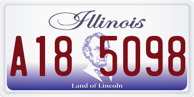 IL license plate A185098
