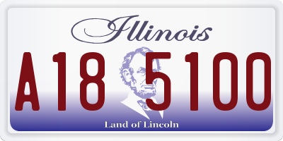 IL license plate A185100