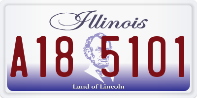 IL license plate A185101