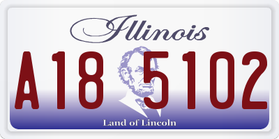 IL license plate A185102