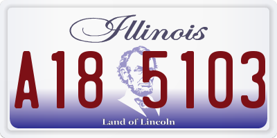 IL license plate A185103