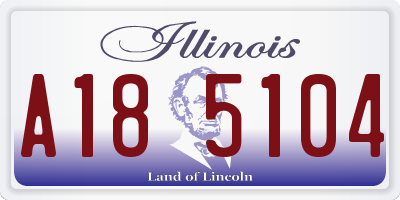 IL license plate A185104