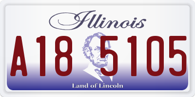 IL license plate A185105