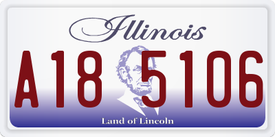 IL license plate A185106