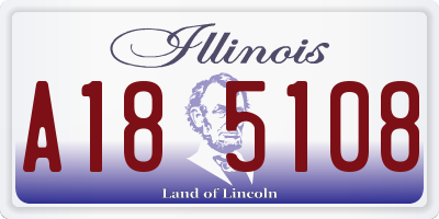 IL license plate A185108