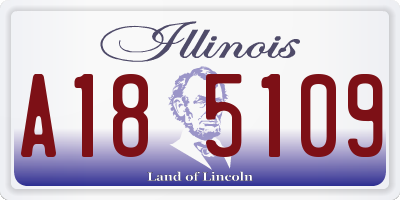IL license plate A185109