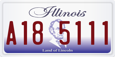IL license plate A185111