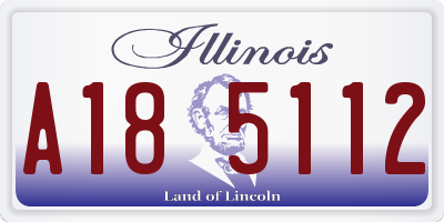 IL license plate A185112