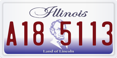 IL license plate A185113