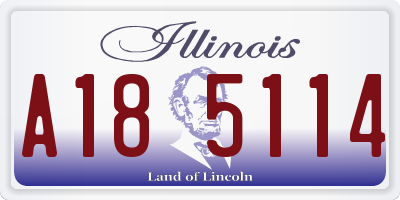 IL license plate A185114