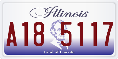 IL license plate A185117