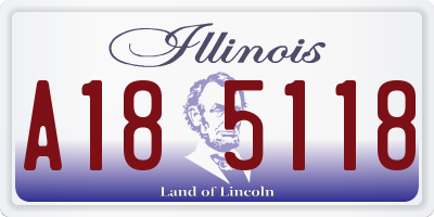 IL license plate A185118