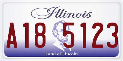 IL license plate A185123