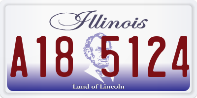 IL license plate A185124